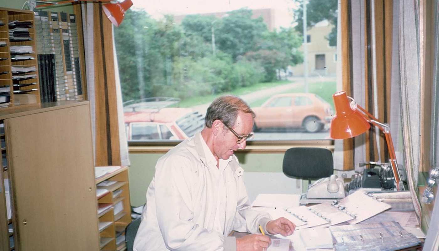 Vaktleder Kåre Østensen i full konsentrasjon.
