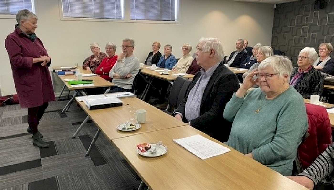 PPFs leder Kjellaug Kristiansen Jota oppdaterte interesserte medlemmer på årsmøtet for Trøndelag Nord 7.mars 2023