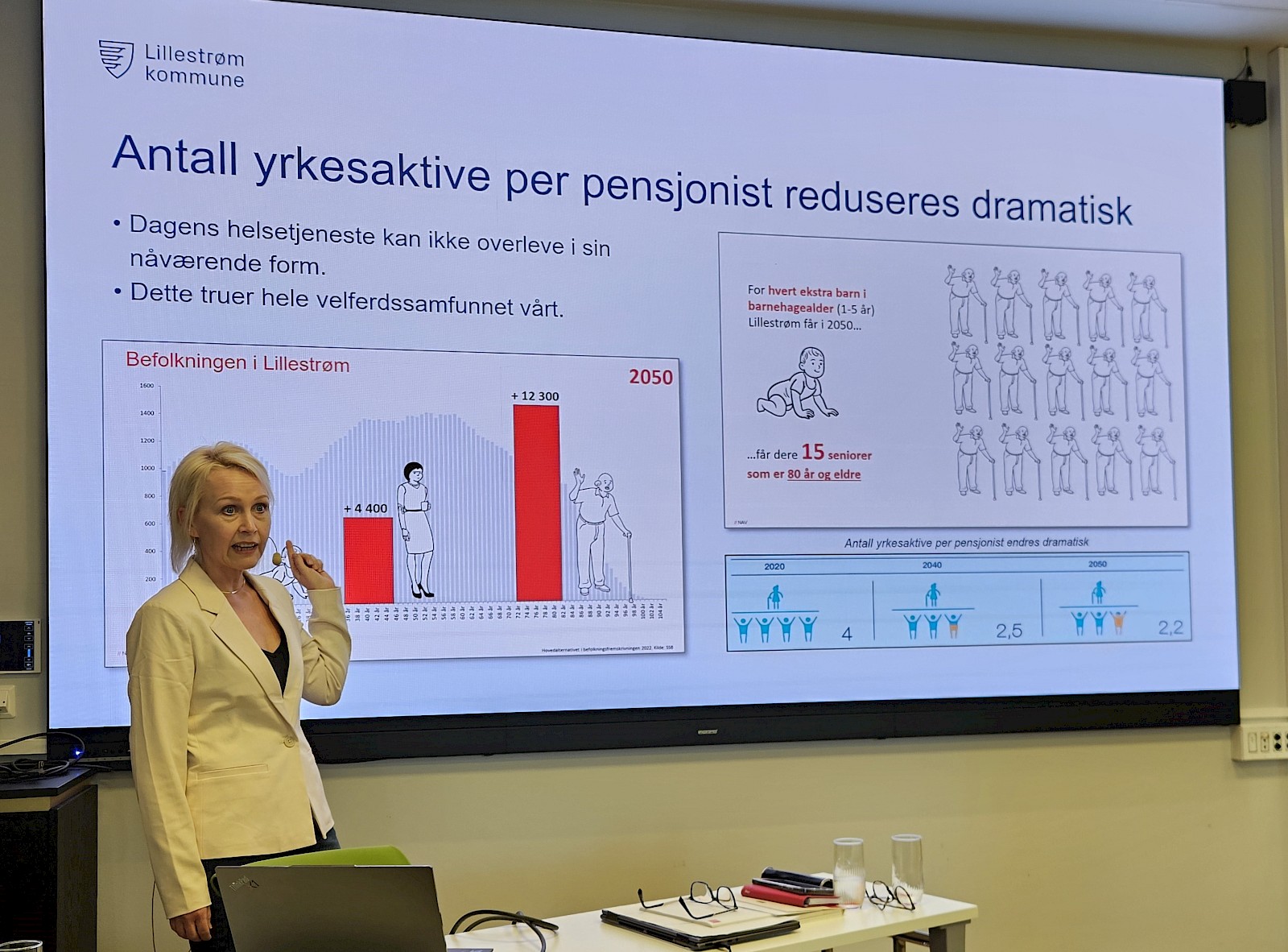 Et bilde som viser foredragsholder Silje Sande fra Lillestrøm kommune